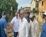 El Presidente Luis Abinader evaluó daños por lluvias Provincia Puerto Plata 