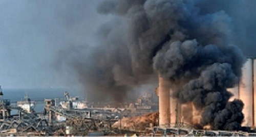 Foto explosión Líbano mata 50