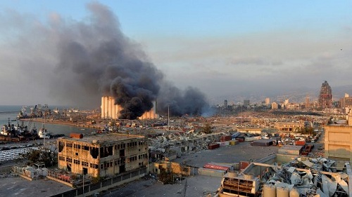 Foto explosión mató 154 en Líbano