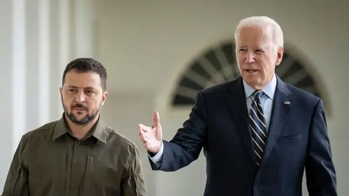 Foto Biden y presidente Ucrania