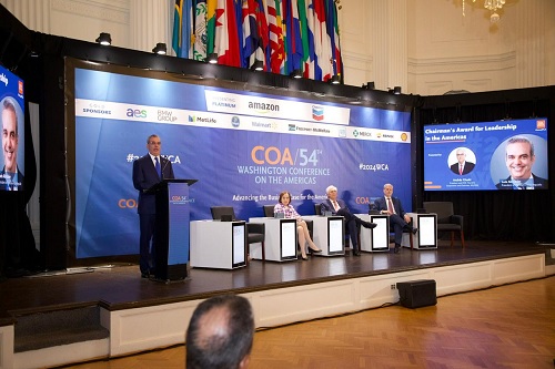 Foto El presidente Abinader habla en Consejo Las Américas