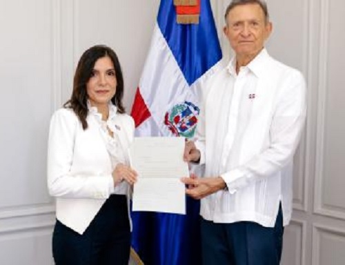 Foto canciller recibe nueva embajadora de EU