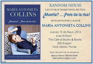foto María Antonieta Collins firmará su libro