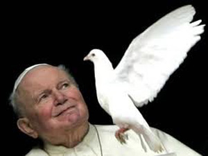 foto Papa Juan Pablo II con paloma blanca
