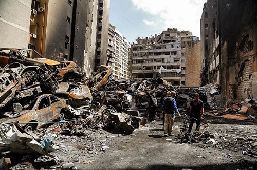 Foto destrucciones en el Líbano