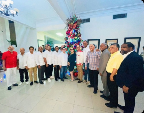Foto gobernadora Sanos encendiò árbol deNavidad