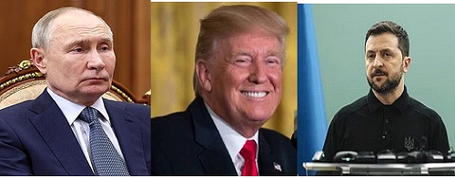 Foto putin Trump y Zelenski